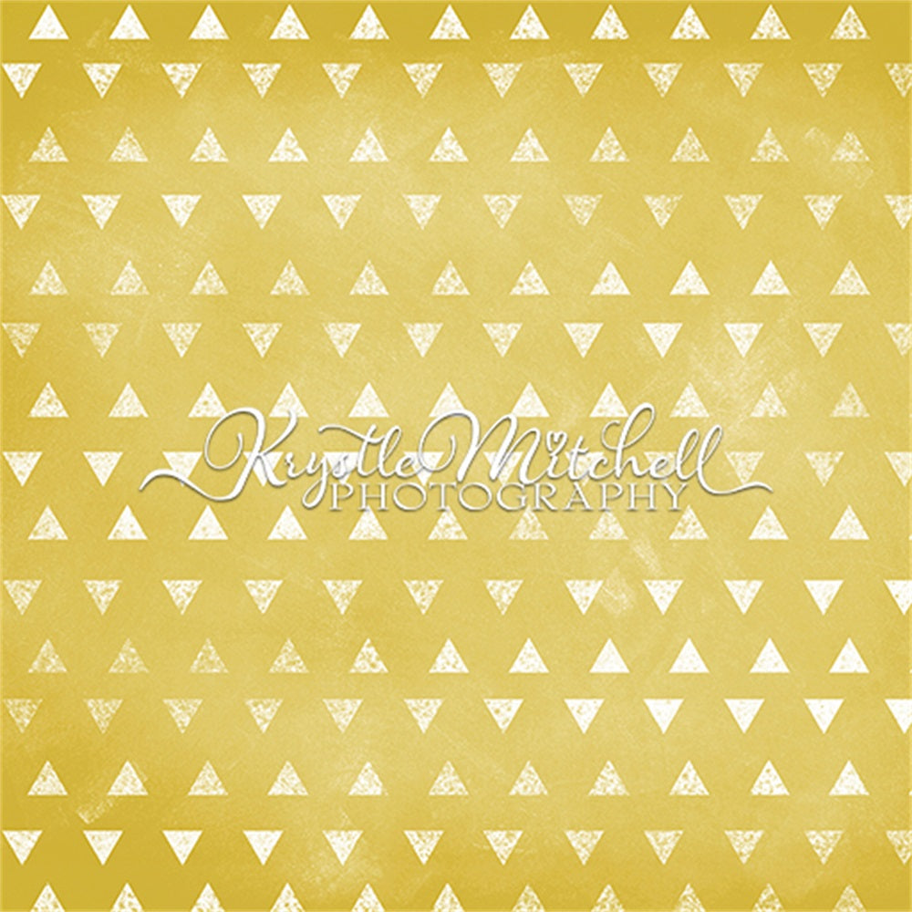 Kate Yellow Triangle Pattern Backdrop Designed By Krystle Mitchell Photography - Kate Backdrop AU