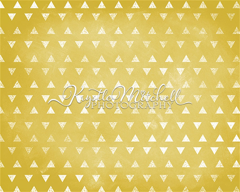 Kate Yellow Triangle Pattern Backdrop Designed By Krystle Mitchell Photography - Kate Backdrop AU