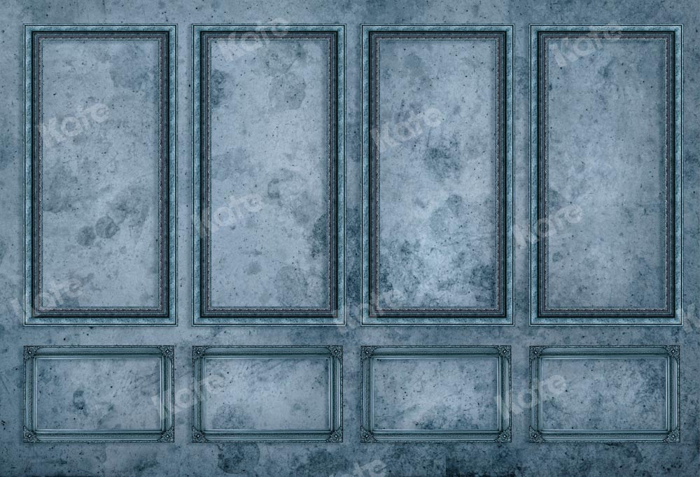 Kate Retro Wall Backdrop Interior Blue Designed by Chain Photography - Kate Backdrop AU