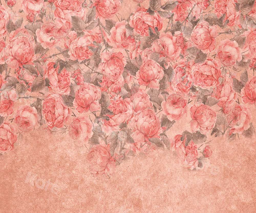 Kate Vintage Rose Backdrop Hand Painted Texture Designed by Kate Image - Kate Backdrop AU
