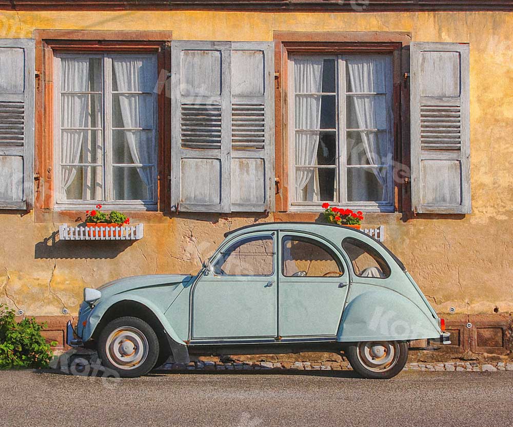 Kate Retro Backdrop Street Car Window Spring Designed by Chain Photography - Kate Backdrop AU