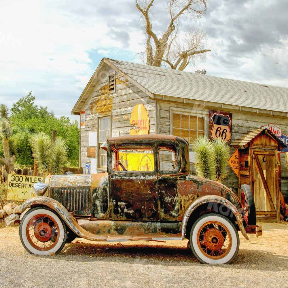 Kate Retro Backdrop Country Car Designed by Chain Photography - Kate Backdrop AU
