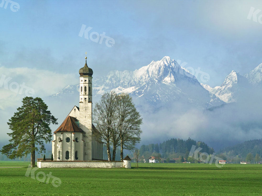 Kate Castle Backdrop Reality Mountains Building Designed by Chain Photography - Kate Backdrop AU