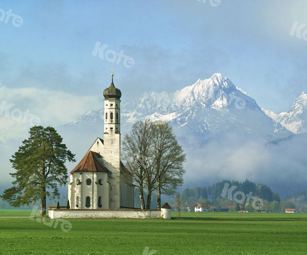 Kate Castle Backdrop Reality Mountains Building Designed by Chain Photography - Kate Backdrop AU