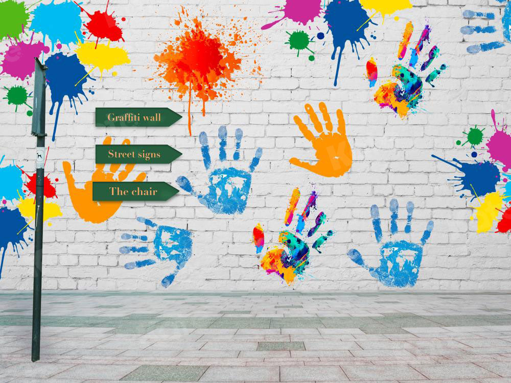 Kate Street Graffiti Backdrop Brick Wall for Photography - Kate Backdrop AU