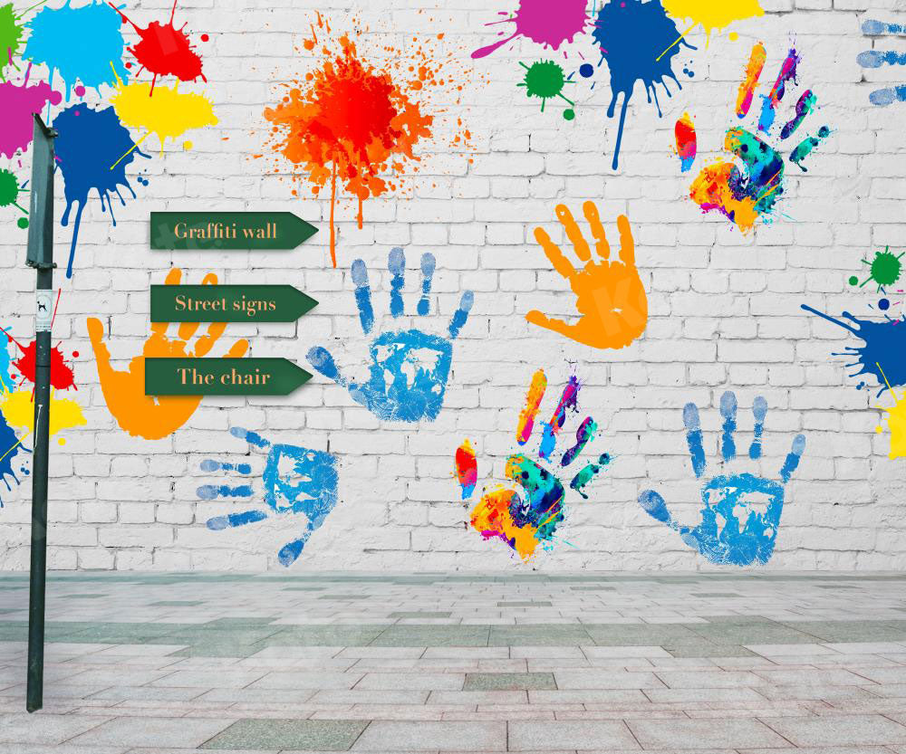 Kate Street Graffiti Backdrop Brick Wall for Photography - Kate Backdrop AU