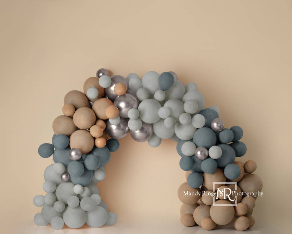 Kate Blue Balloon Arch Backdrop Designed by Mandy Ringe Photography - Kate Backdrop AU