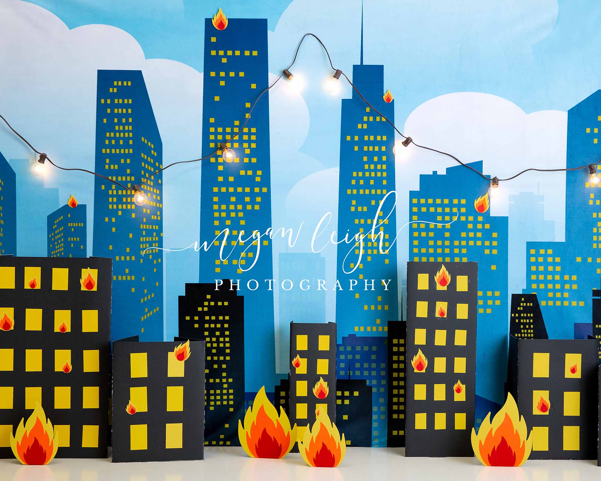 Kate Fiery City Backdrop for Photography Designed by Megan Leigh Photography - Kate Backdrop AU