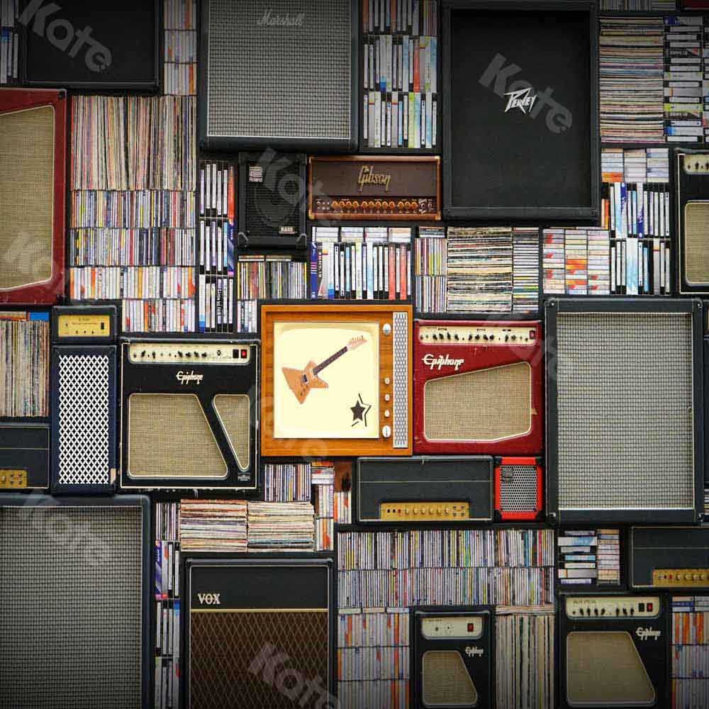 Kate Retro Backdrop Music Rock Record Designed by Chain Photography - Kate Backdrop AU