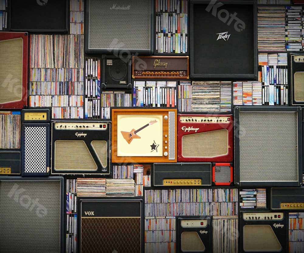 Kate Retro Backdrop Music Rock Record Designed by Chain Photography - Kate Backdrop AU