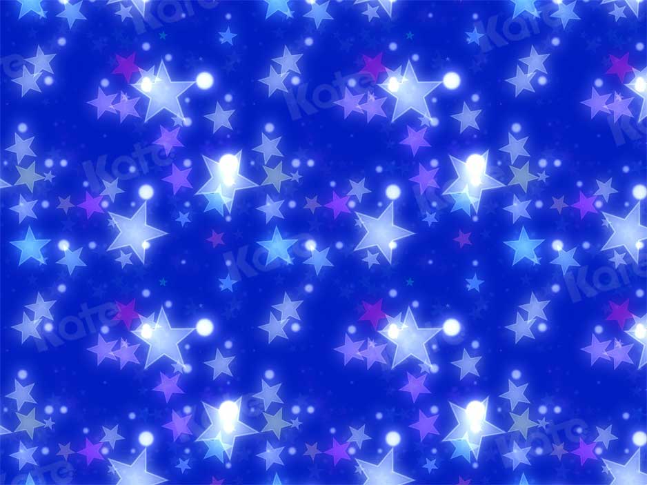 Kate Blue Stars Backdrop Sparkling for Photography - Kate Backdrop AU