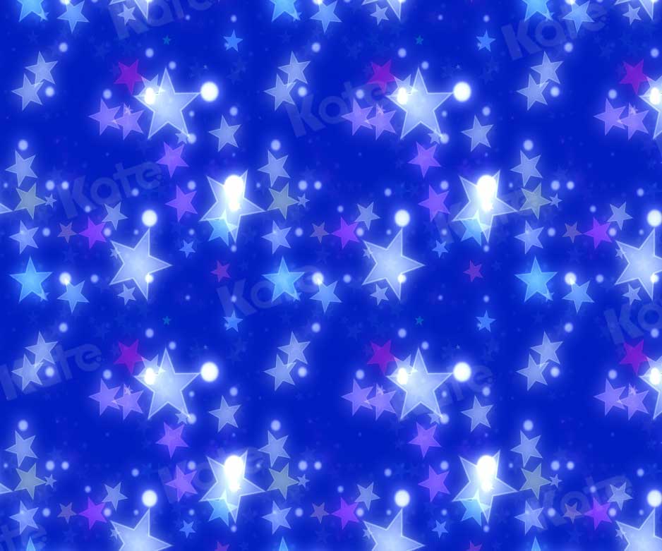 Kate Blue Stars Backdrop Sparkling for Photography - Kate Backdrop AU