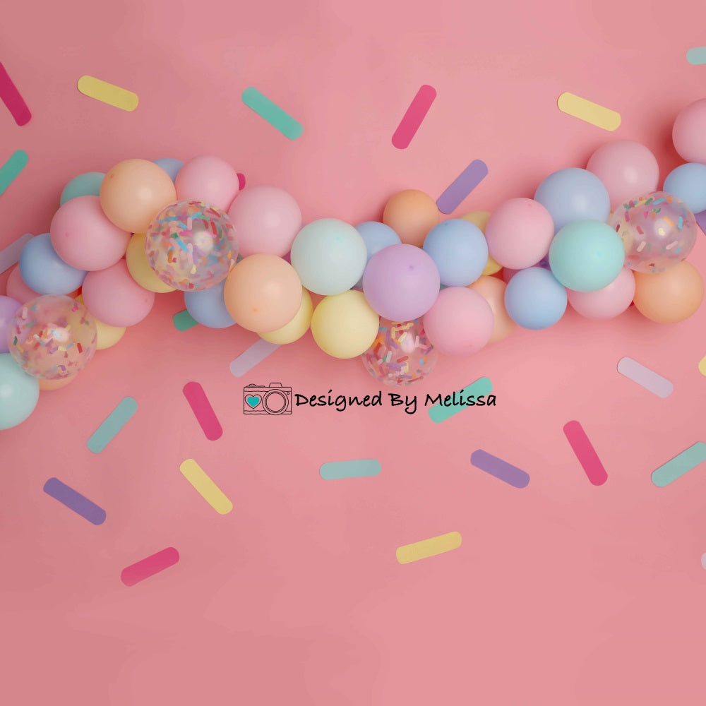 Kate Pastel Balloon Sprinkles Backdrop Designed by Melissa King - Kate Backdrop AU