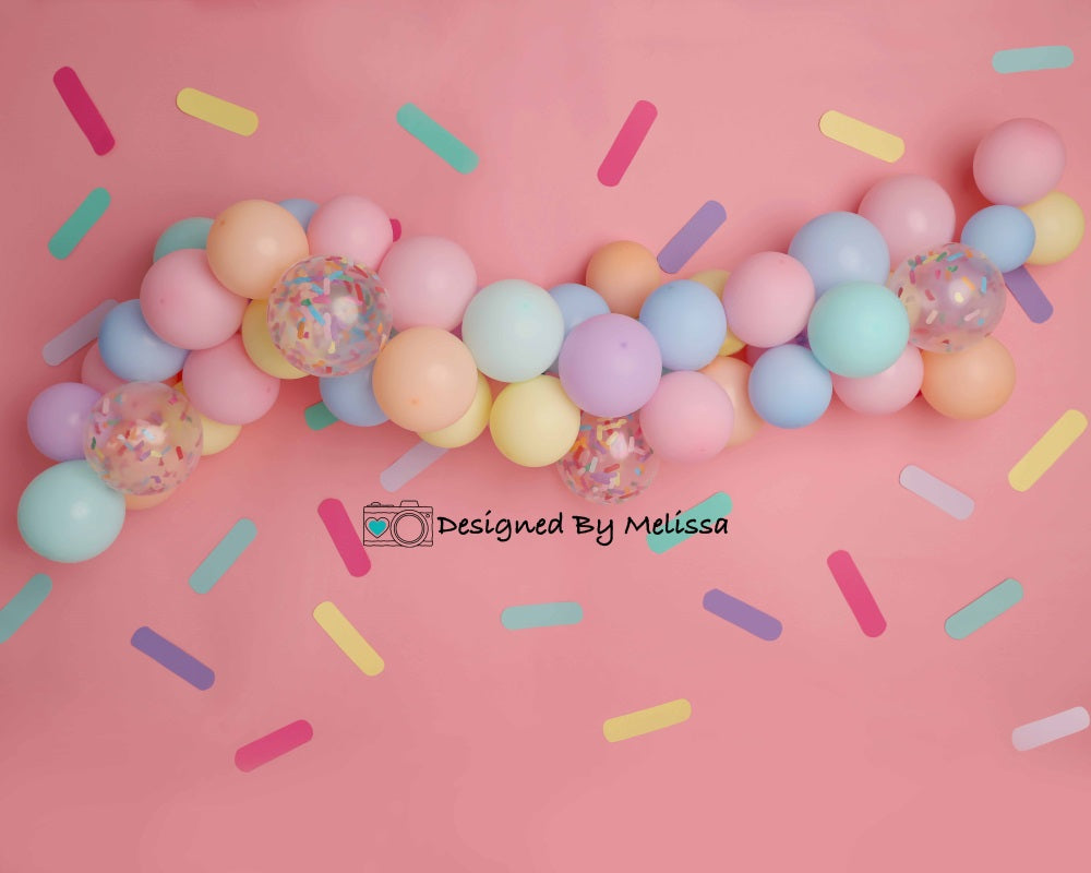 Kate Pastel Balloon Sprinkles Backdrop Designed by Melissa King - Kate Backdrop AU