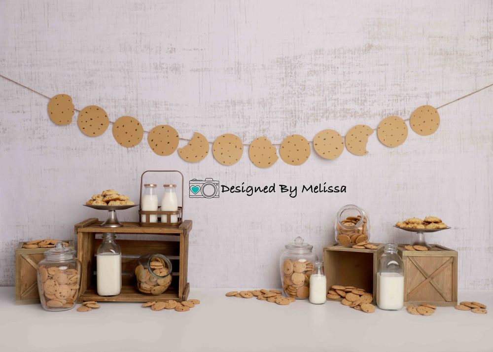Kate Rustic Milk Cookies Backdrop Designed by Melissa King - Kate Backdrop AU