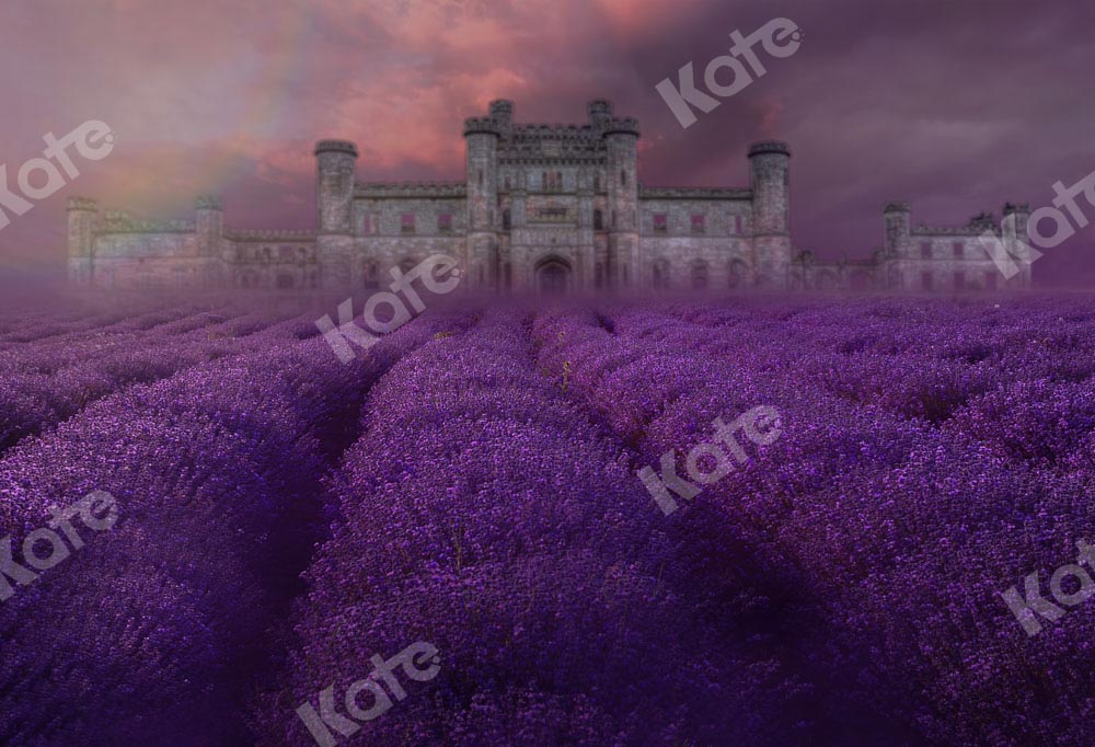 Kate Lavender Estate Backdrop Purple Flowers Designed by Chain Photography - Kate Backdrop AU