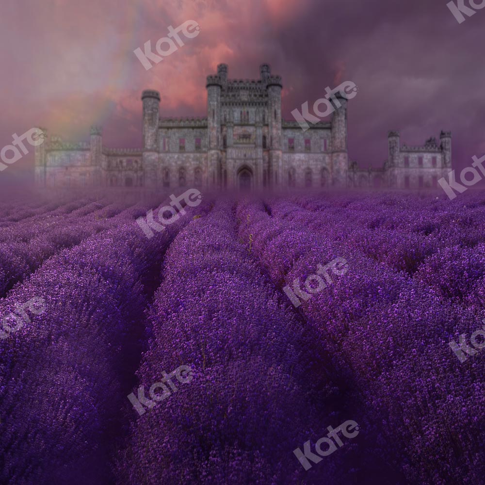 Kate Lavender Estate Backdrop Purple Flowers Designed by Chain Photography - Kate Backdrop AU