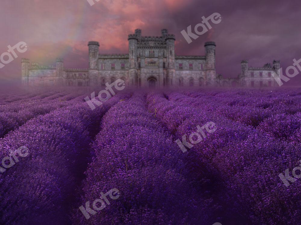 Kate Lavender Estate Backdrop Purple Flowers Designed by Chain Photography - Kate Backdrop AU