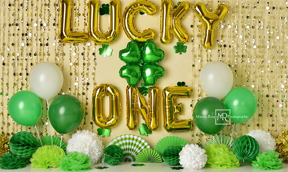 Kate Lucky St. Patrick's Day Backdrop One Birthday Designed by Mandy Ringe Photography - Kate Backdrop AU