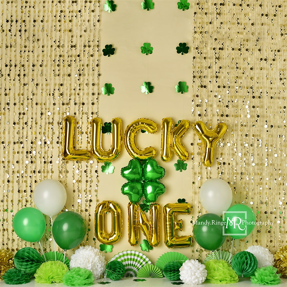 Kate Lucky St. Patrick's Day Backdrop One Birthday Designed by Mandy Ringe Photography - Kate Backdrop AU