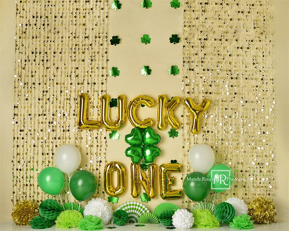 Kate Lucky St. Patrick's Day Backdrop One Birthday Designed by Mandy Ringe Photography - Kate Backdrop AU