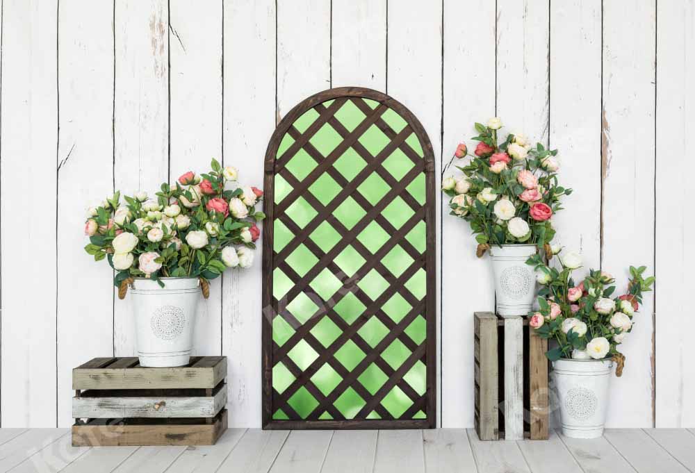 Kate Spring Wreath Room Backdrop Designed by Emetselch - Kate Backdrop AU