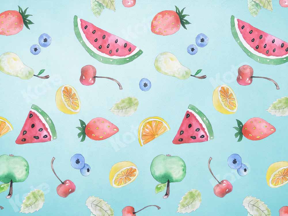Kate Summer Fruit Birthday Party Backdrop Designed by Chain Photography - Kate Backdrop AU