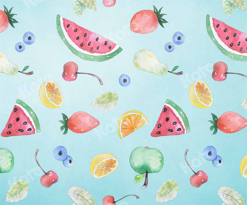 Kate Summer Fruit Birthday Party Backdrop Designed by Chain Photography - Kate Backdrop AU
