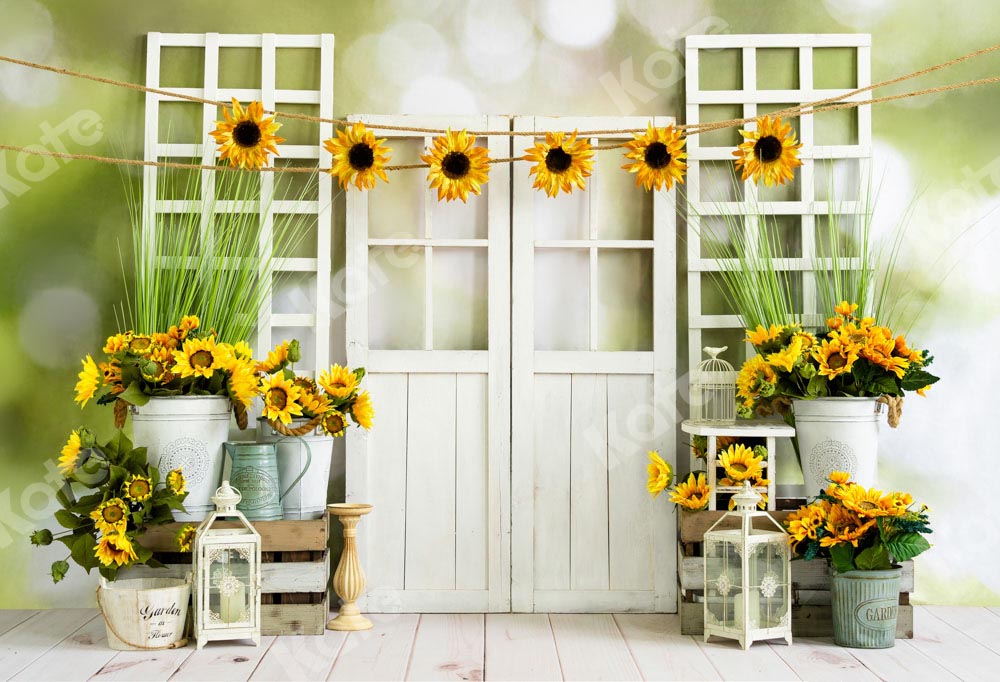 Kate Sunflowers Window Summer Backdrop Designed by Emetselch - Kate Backdrop AU