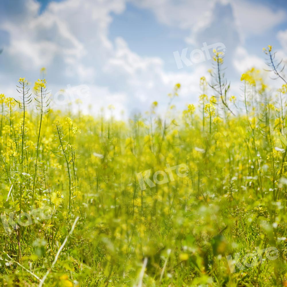 Kate Spring Plant Flower Backdrop Rapeseed Designed by Emetselch - Kate Backdrop AU