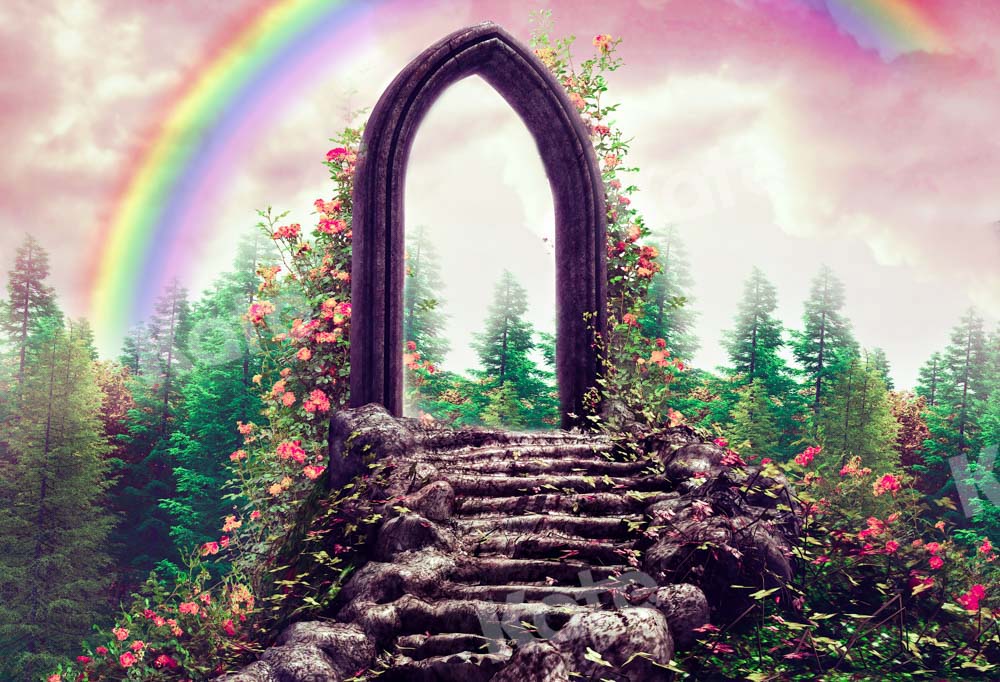 Kate Garden Rainbow Backdrop Romantic Designed by Chain Photography - Kate Backdrop AU