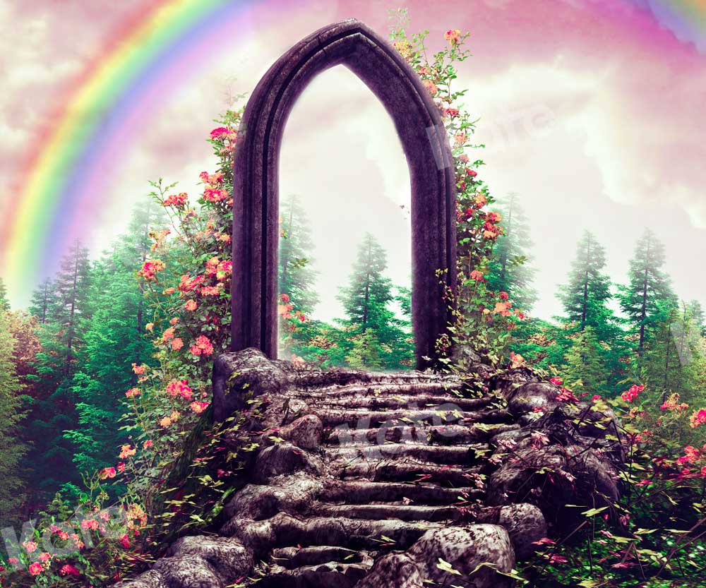 Kate Garden Rainbow Backdrop Romantic Designed by Chain Photography - Kate Backdrop AU