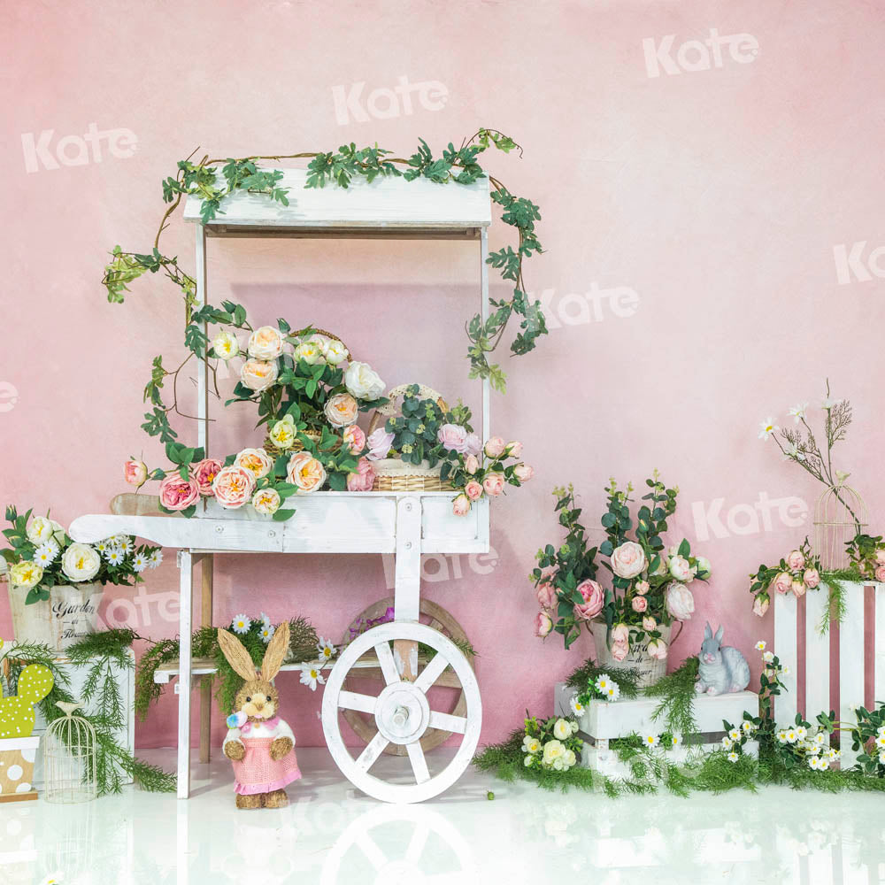Kate Pink Spring/Easter Trolley Backdrop Designed by Emetselch - Kate Backdrop AU
