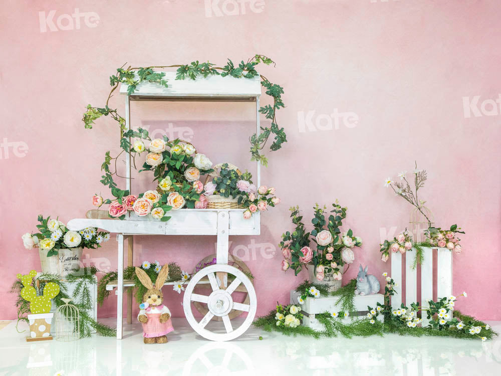 Kate Pink Spring/Easter Trolley Backdrop Designed by Emetselch - Kate Backdrop AU