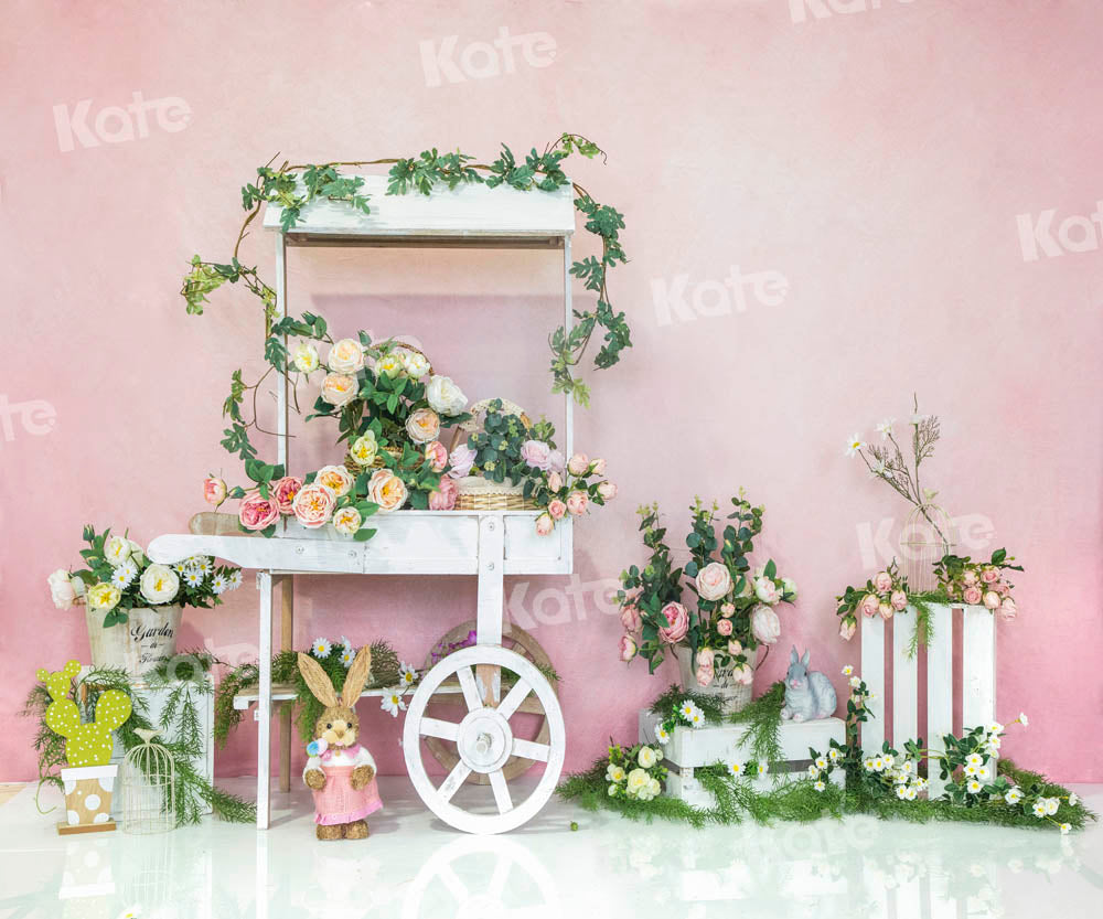 Kate Pink Spring/Easter Trolley Backdrop Designed by Emetselch - Kate Backdrop AU