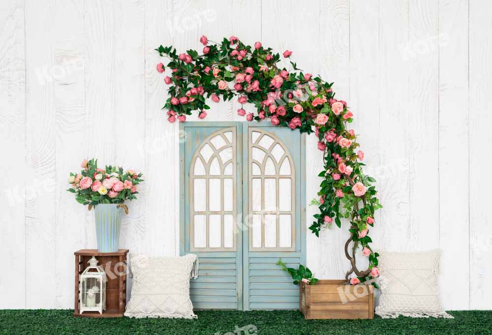 Kate Spring Mother's Day Backdrop Floral Door Pillow Designed by Emetselch - Kate Backdrop AU