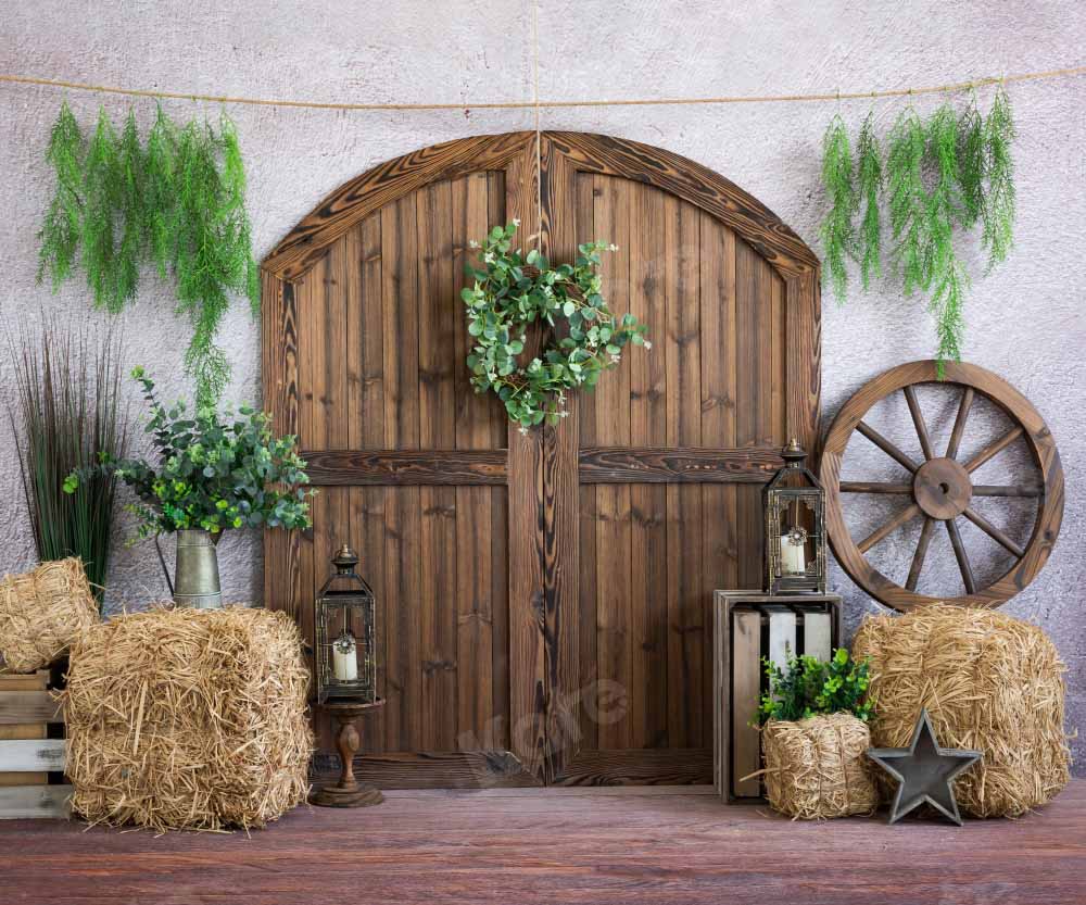 Kate Cowboy Barn Door Backdrop Rural Boy Designed by Emetselch - Kate Backdrop AU