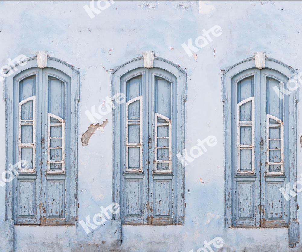 Kate Vintage Blue Backdrop Shabby Wall Designed by Chain Photography - Kate Backdrop AU