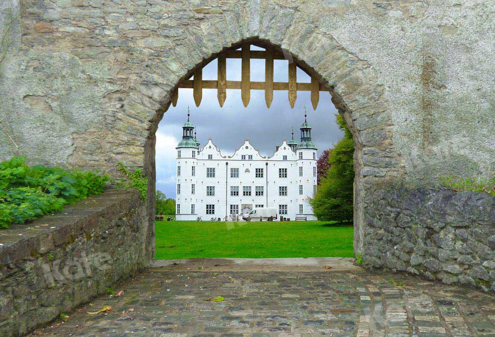 Kate Green Spring Backdrop Stone Wall Designed by Chain Photography - Kate Backdrop AU