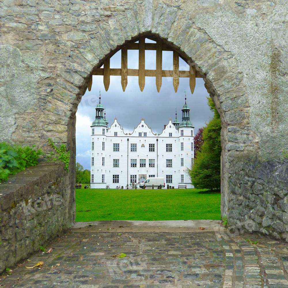 Kate Green Spring Backdrop Stone Wall Designed by Chain Photography - Kate Backdrop AU