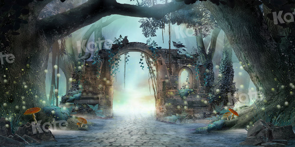 Kate Psychedelic Forest Stone Backdrop Mushroom Designed by Chain Photography - Kate Backdrop AU