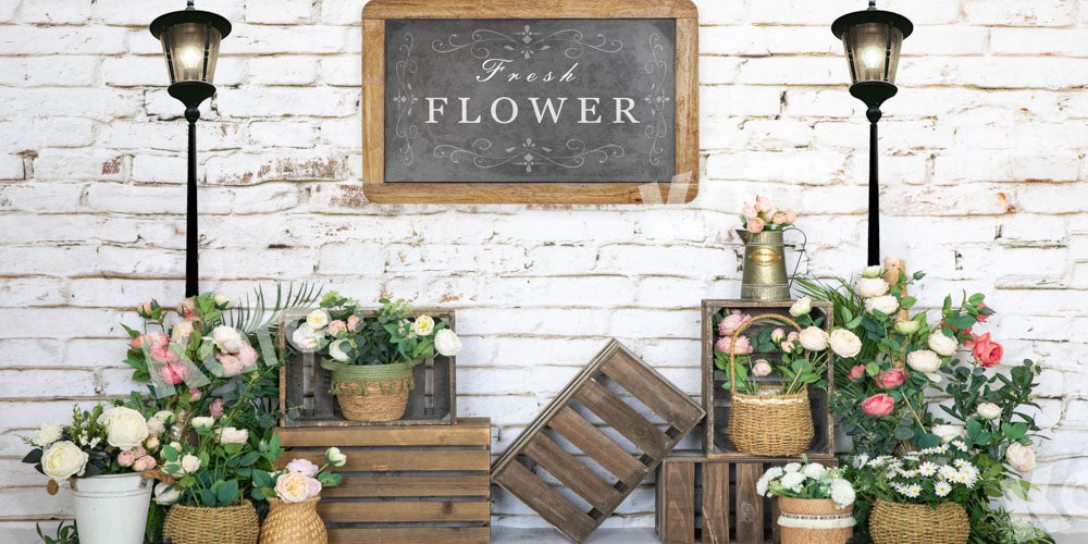 Kate Spring Backdrop Backyard Garden Flower Designed by Emetselch - Kate Backdrop AU