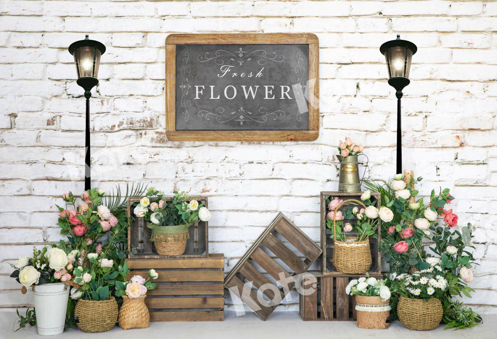 Kate Spring Backdrop Backyard Garden Flower Designed by Emetselch - Kate Backdrop AU