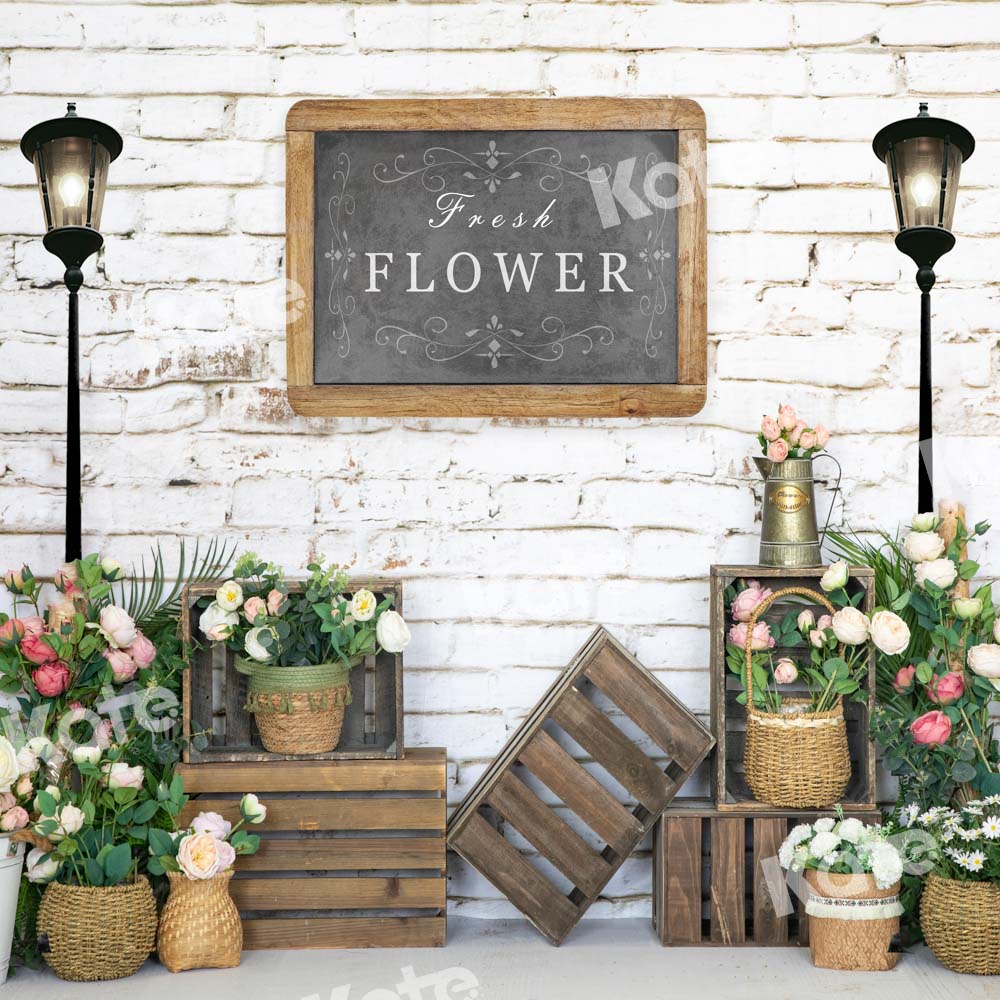 Kate Spring Backdrop Backyard Garden Flower Designed by Emetselch - Kate Backdrop AU