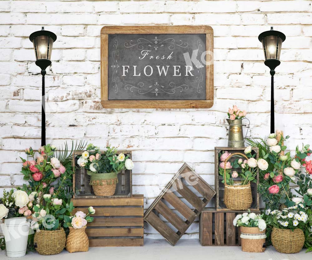 Kate Spring Backdrop Backyard Garden Flower Designed by Emetselch - Kate Backdrop AU