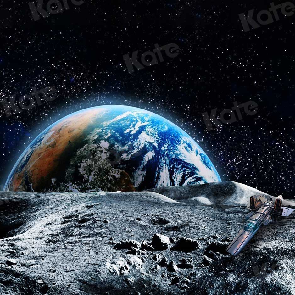 Kate Lunar Surface Earth Backdrop Starry Sky for Photography - Kate Backdrop AU