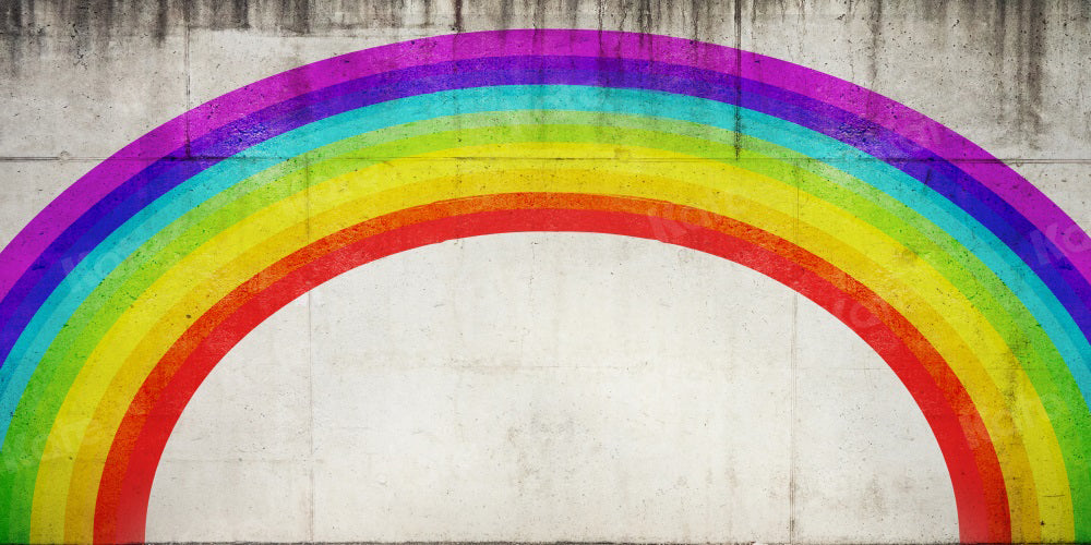 Kate Colorful Rainbow Backdrop Rusty Wall for Photography - Kate Backdrop AU
