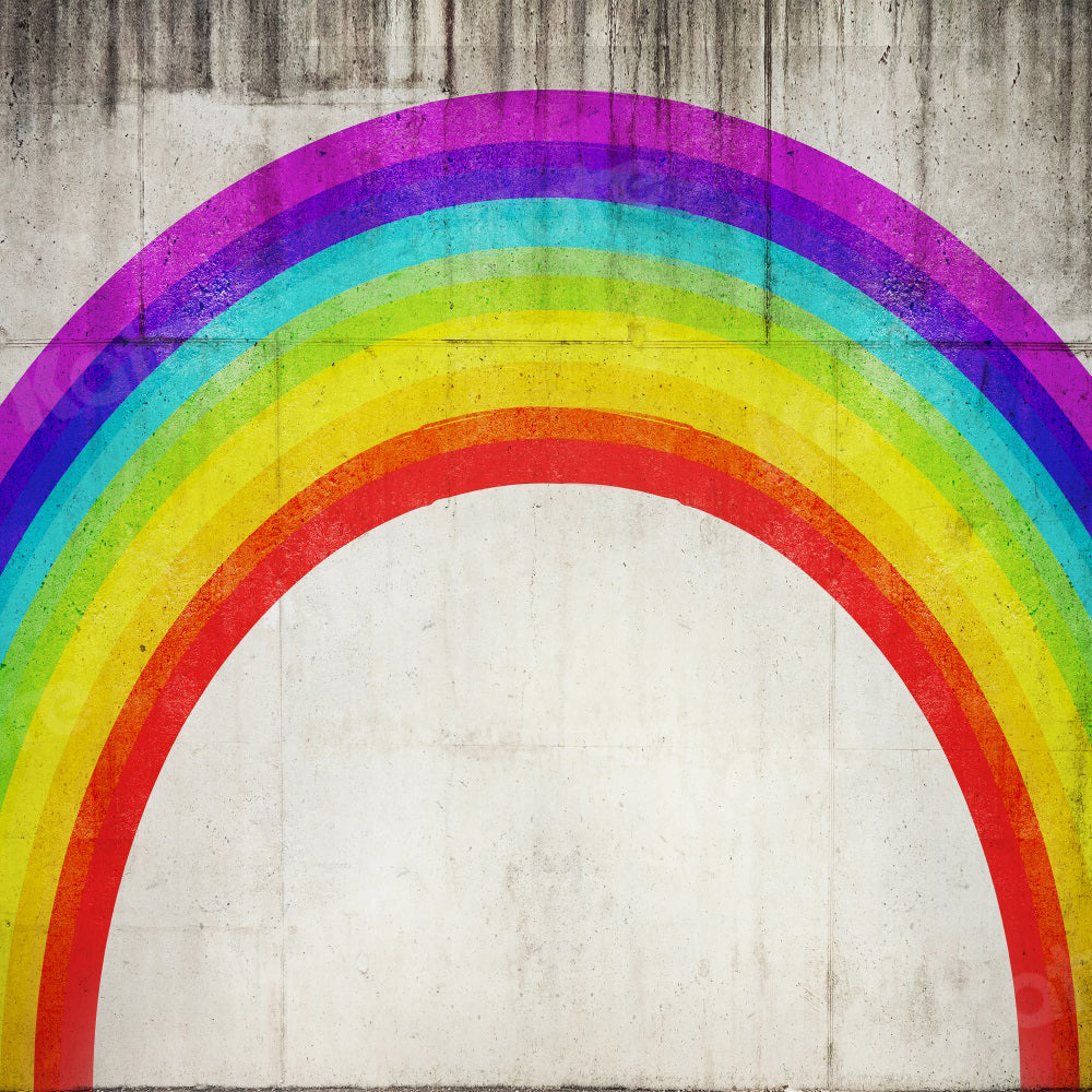 Kate Colorful Rainbow Backdrop Rusty Wall for Photography - Kate Backdrop AU