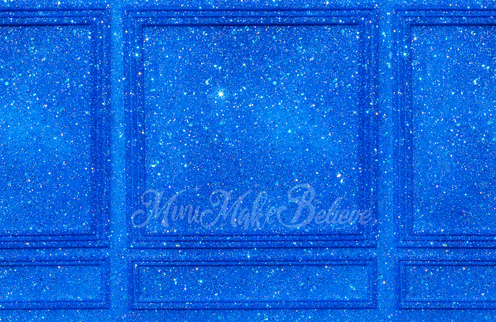 Kate Blue Sparkle Glitter Wall Backdrop Designed by Mini MakeBelieve - Kate Backdrop AU