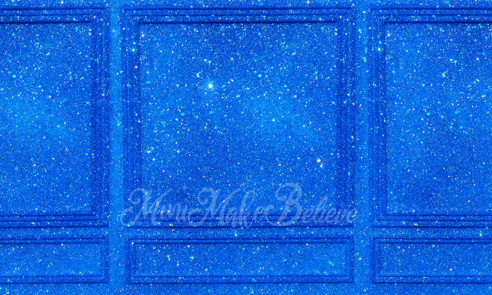 Kate Blue Sparkle Glitter Wall Backdrop Designed by Mini MakeBelieve - Kate Backdrop AU